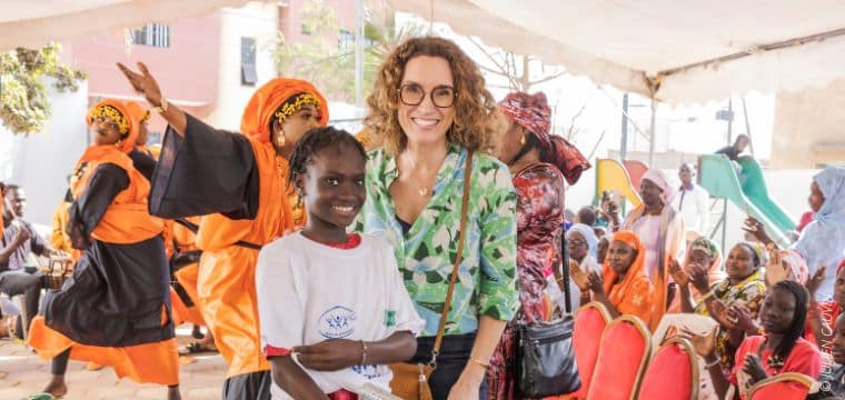 Marie-Sophie Lacarrau, marraine et Ambassadrice de l’Association en immersion au Sénégal